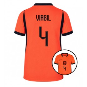 Dámské fotbalový oblečení Nizozemsko Virgil van Dijk #4 Domácí košile MS 2026 Krátkým Rukávem